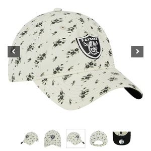 Las Vegas Raiders New Era Cream Bloom 9TWENTY Adjustable Hat